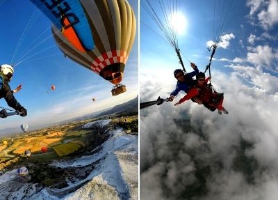 Paragliden in Pamukkale